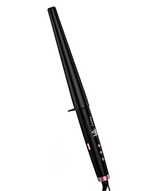 Black Long Barrel Tapered Curling Wand